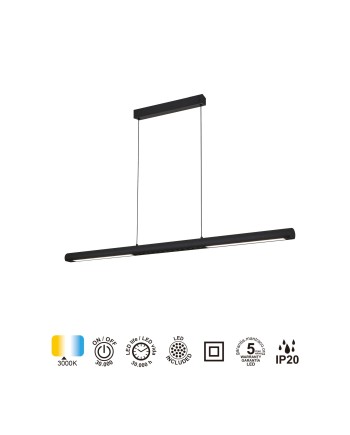 LINEAL * LÁMPARA LED 24W NEGRA